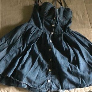 Victoria secret pink denim mini dress balconet